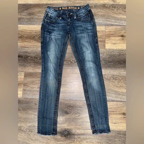 Rock Revival Amy Skinny Jeans with Size 26 💎LIKE NEW! - Picture 2 of 16